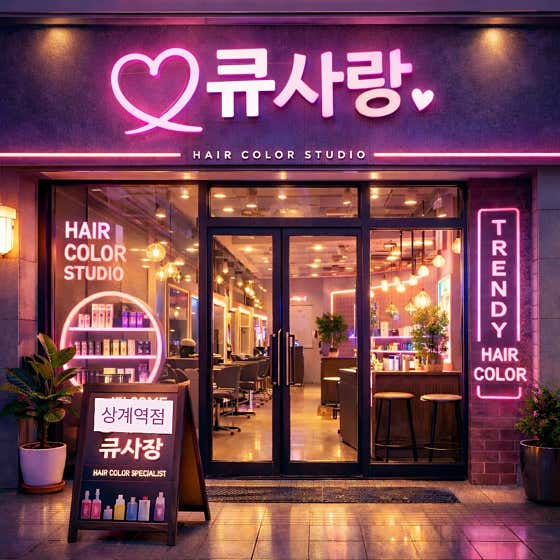 큐사랑 상계역점머리염색